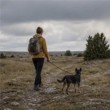 Redaktionell illustration till Öland med hund