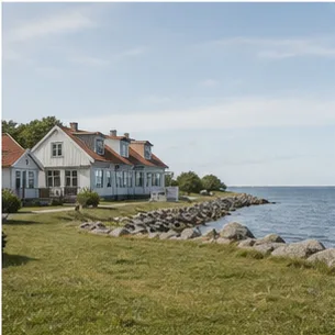 Redaktionell illustration till Boende i Färjestaden