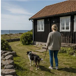 Redaktionell illustration till Hundvänligt boende på Öland