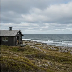Redaktionell illustration till Boende på norra Öland