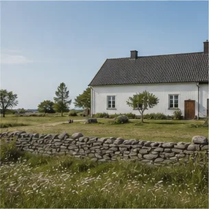 Redaktionell illustration till Boende på södra Öland