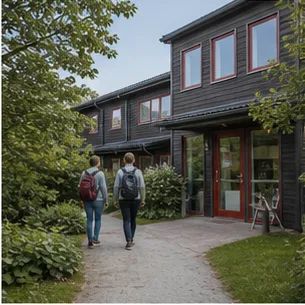 Redaktionell illustration till Vandrarhem på Öland