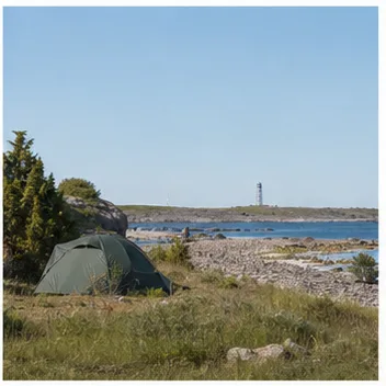 Redaktionell illustration till Neptuni camping på Öland