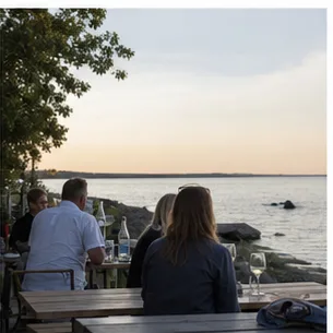Redaktionell illustration till Restauranger i Färjestaden