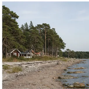Redaktionell illustration till Böda på Öland