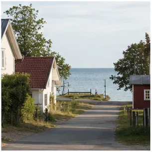 Redaktionell illustration till Köpingsvik på Öland