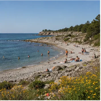 Redaktionell illustration till Sommar på Öland